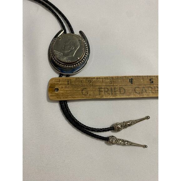 Vintage Eisenhower 1976 Bicentennial Coin Bolo Tie - Picture 5 of 8